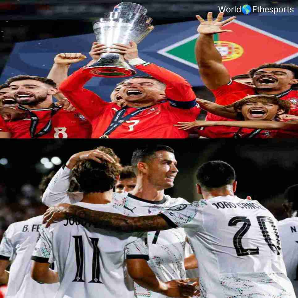 For an image of Ronaldo celebrating a goal:
Cristiano Ronaldo celebrates after scoring one of his two goals for Portugal.🏆⛹️⚽
